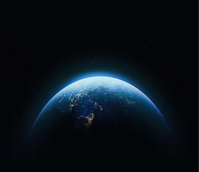 Glowing picture of the world
