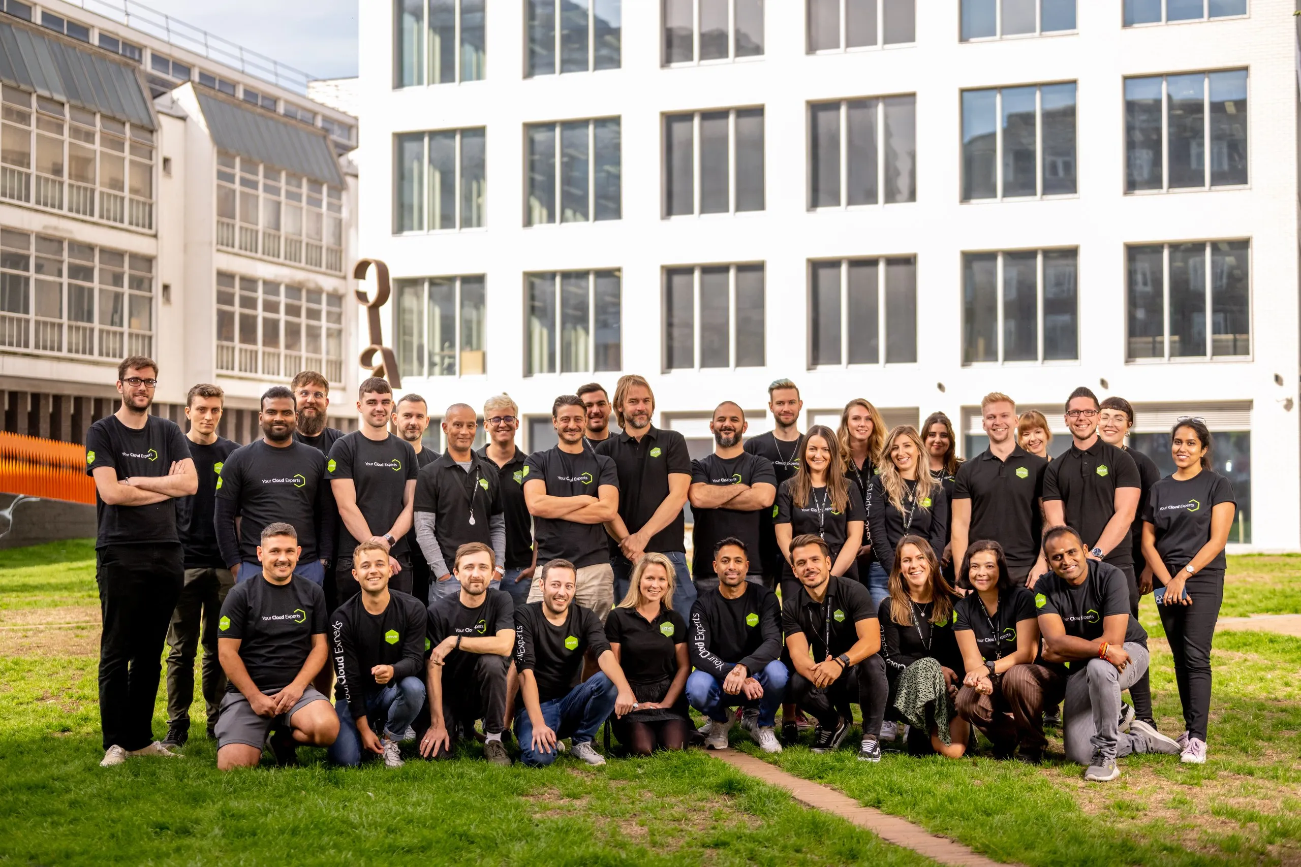 Hyve team outside the office