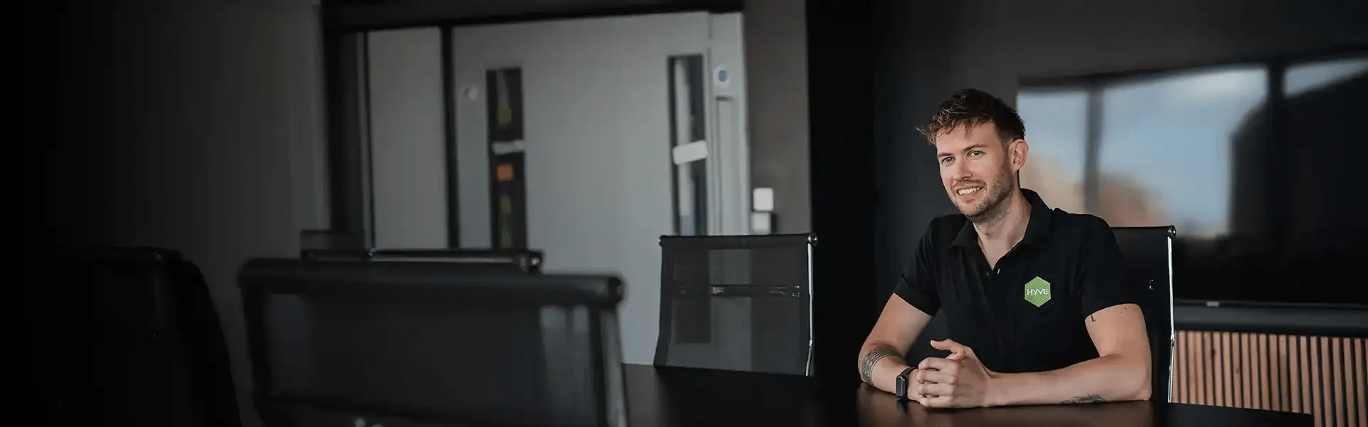 Hyve engineer in an office