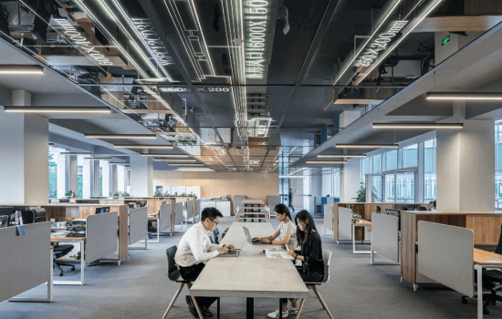 people working at desk